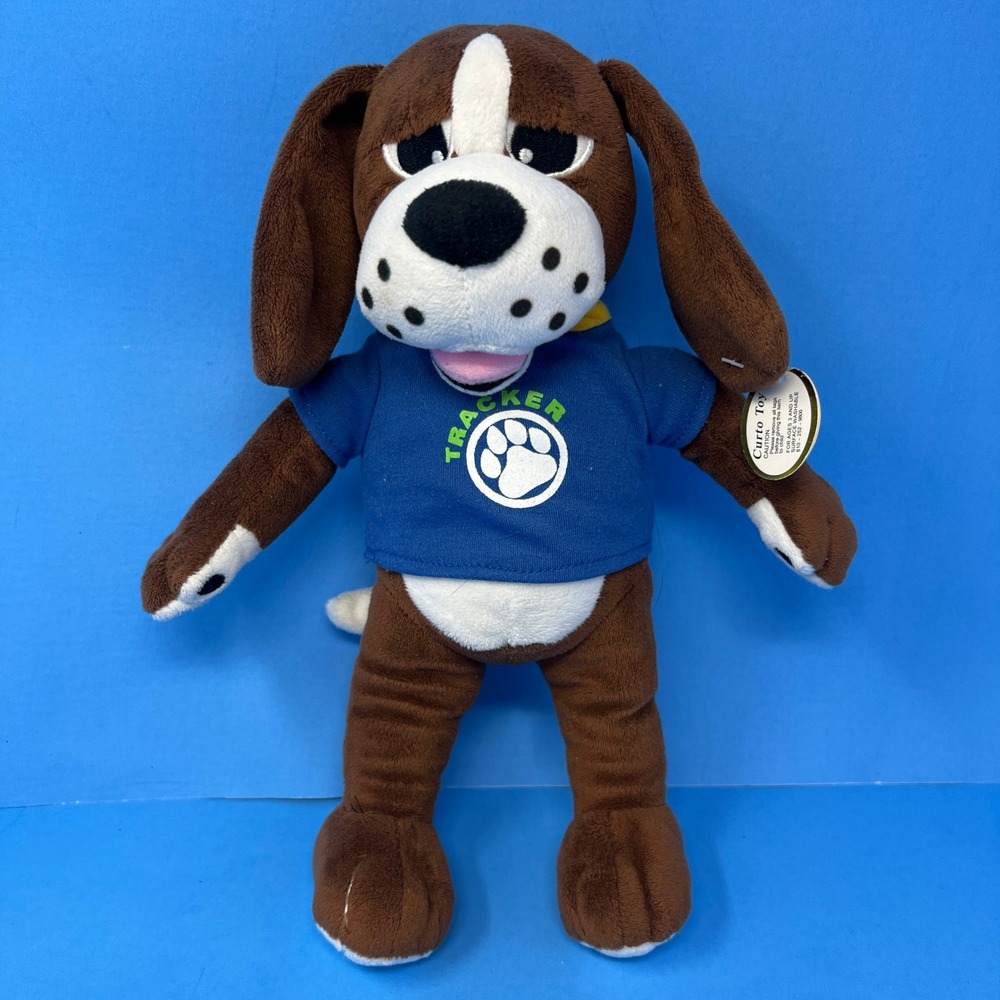 Curto Toy Plush Dog 12 Inch Brown Tracker 04 Blue Shirt Floppy Ears 2019